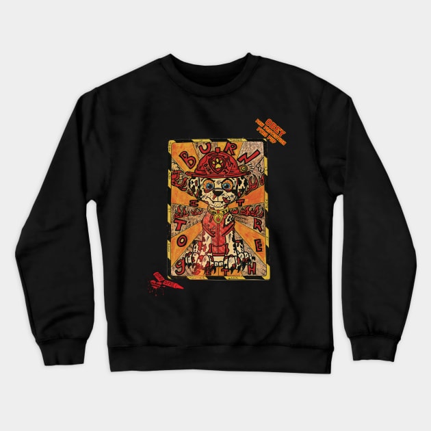 Pyro Pup Crewneck Sweatshirt by Daddy's Coloring Books